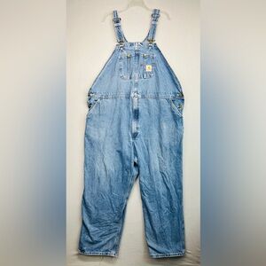 Carhartt Men's Light Blue Denim Overalls